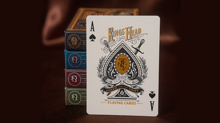 King's Head (Blue & Red) Playing Cards by Joker and the Thief
