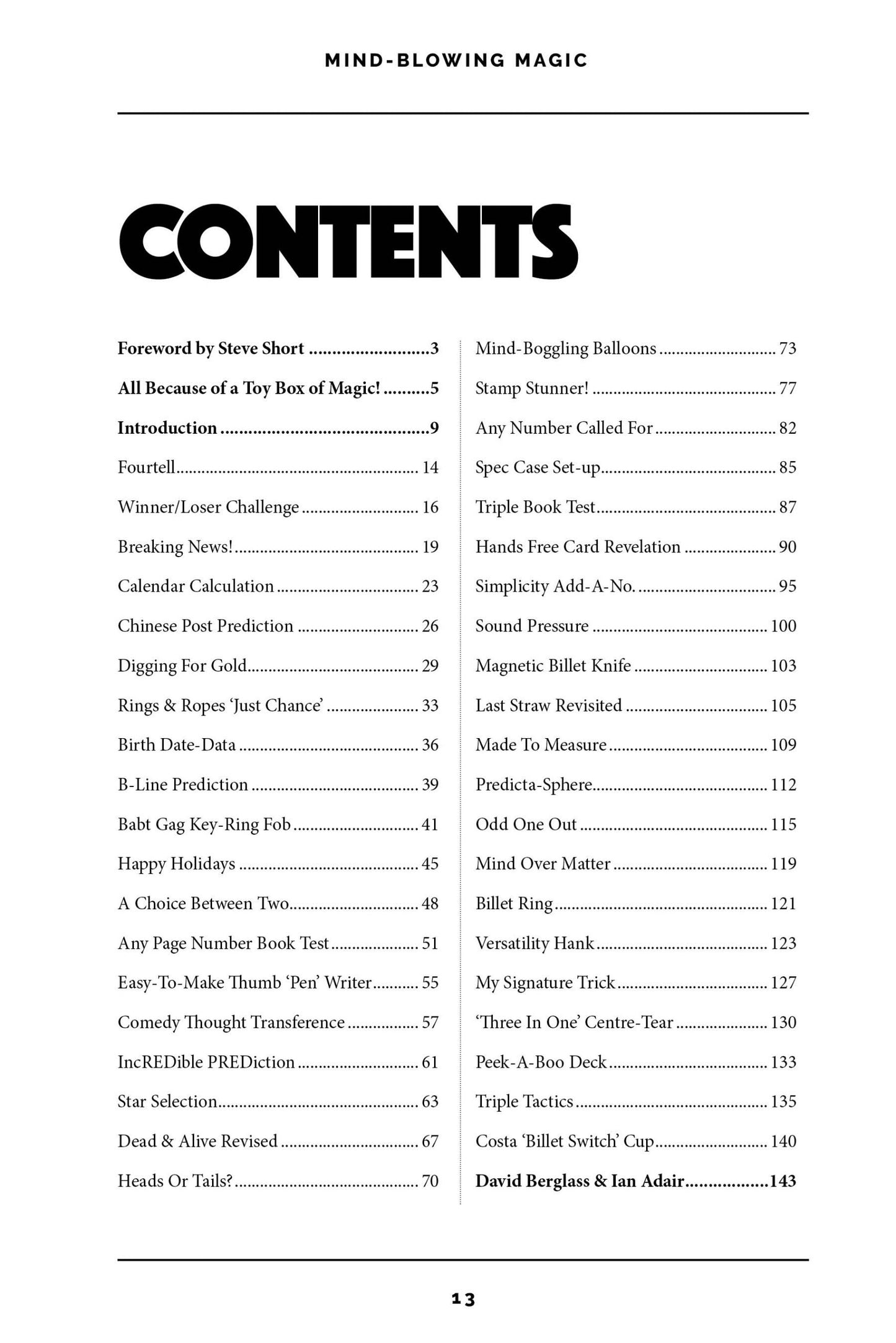 Ian Adairs umwerfendes Mentalismusbuch