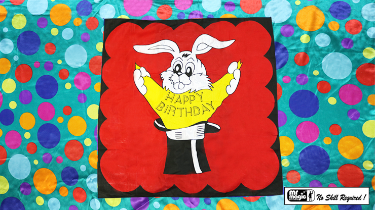 Bag to Happy Birthday Silk (36 inch x 36 inch) by Mr. Magic - Trick