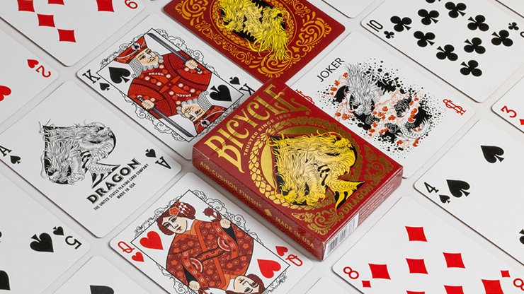 Bicycle Dragon Red Playing Cards by US Playing Card Co