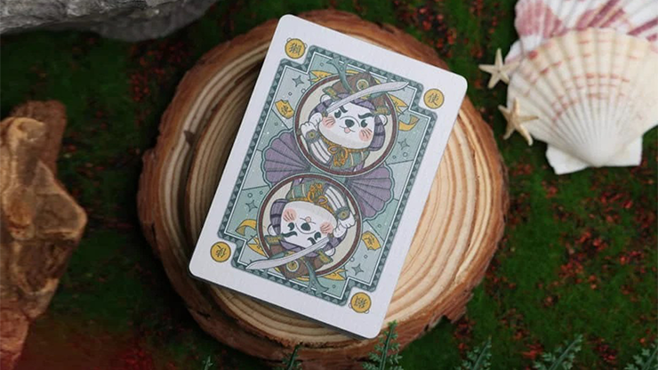 Samurai Otter Playing Cards - MIZU Edition (Standard blue) Playing Cards