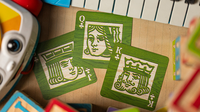 Alphabet Blocks (Green) Playing Cards by Kings Wild Project