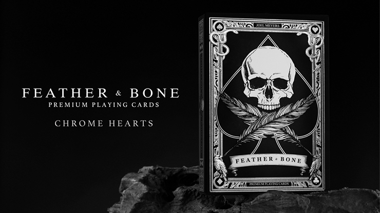 Feather & Bone: The Chrome Hearts (Foil) Playing Cards by Joel Meyers