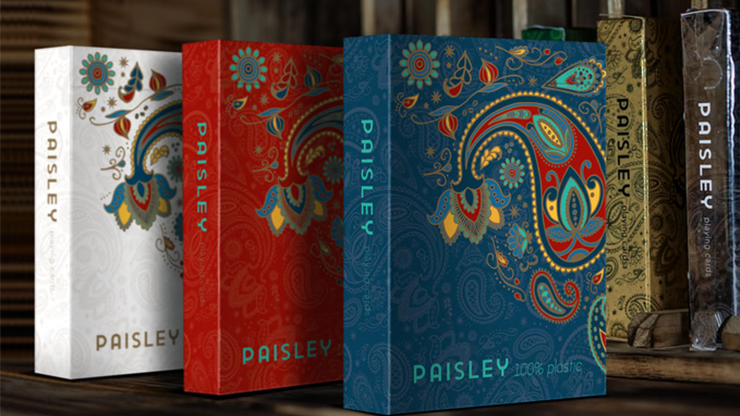 Plastic Paisley Poker Blue Playing Cards by Dutch Card House Company