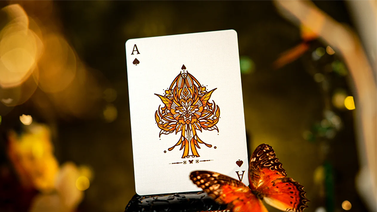 Amber Golden Morpho Playing Cards by TCC Fashion