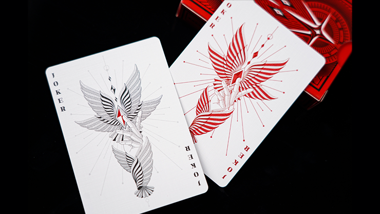 Mr. Black V1 (Red) Playing Cards