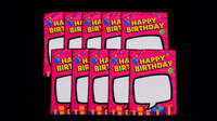 Birthday Silk Surprise REFILL (10 Silks) by PlayTime Magic DEFMA (Pink)