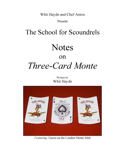 School for Scoundrels "Notes on Three-Card Monte"