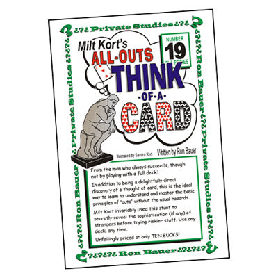 Ron Bauer Series: #19 - Milt Kort's All Outs Think of a Card