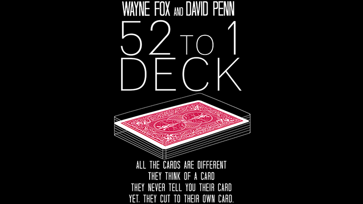 The 52 to 1 Deck Red (Gimmicks and Online Instructions) by Wayne Fox and David Penn - Trick