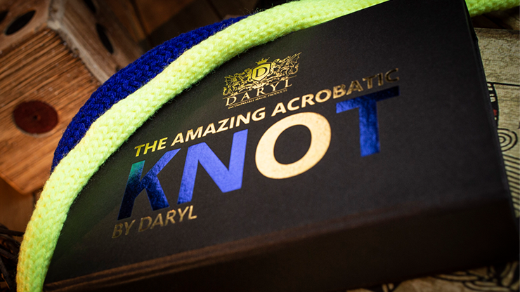 Amazing Acrobatic Knot with extra knot Blue and Yellow (Gimmicks and Online Instructions) by Daryl - Trick
