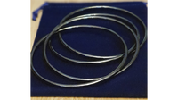 Close Up Linking Rings CHROME BLACK (With Online Instructions) by Matthew Garrett - Trick