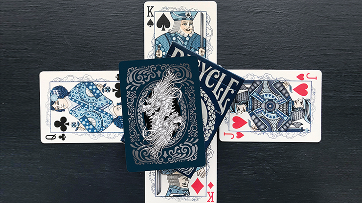 Bicycle Dragon Playing Cards (Blue) by USPCC