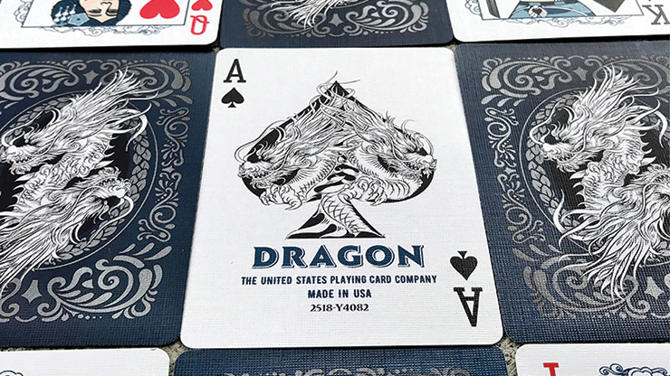 Bicycle Dragon Playing Cards (Blue) by USPCC