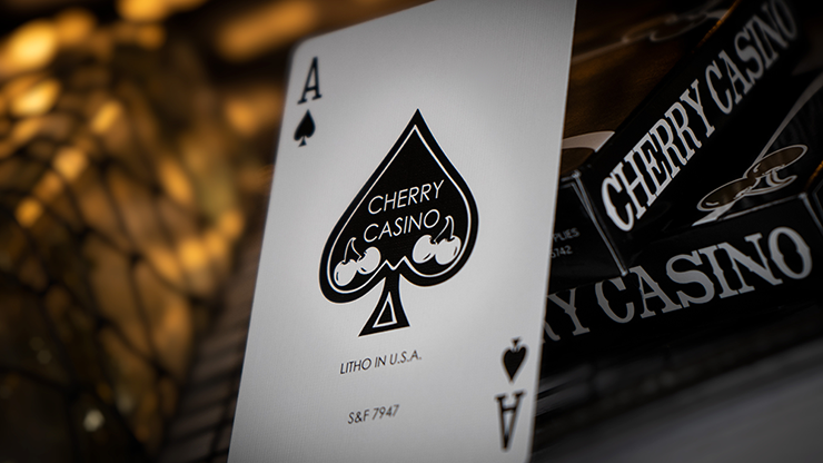 Limited Edition Cherry Casino (Monte Carlo Black and Gold) Numbered Seals Playing Cards by Pure Imagination Projects