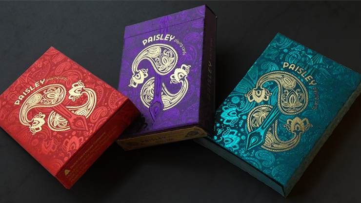 Paisley Royals (Red) Playing Cards by Dutch Card House Company