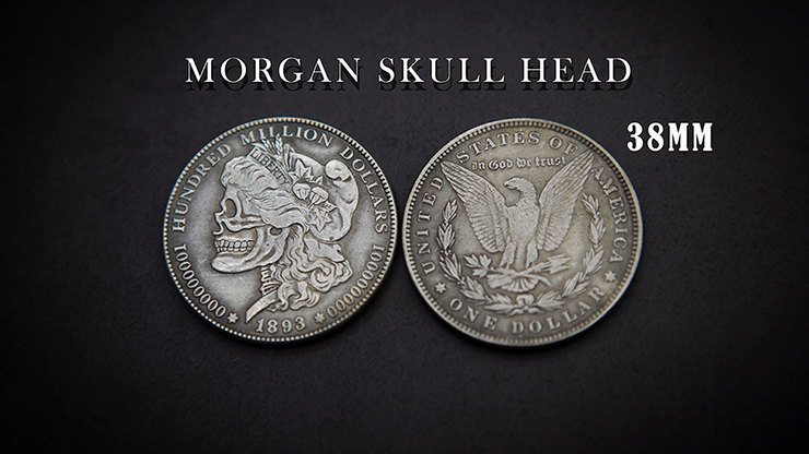 MORGAN SKULL HEAD COIN by Men Zi  Magic