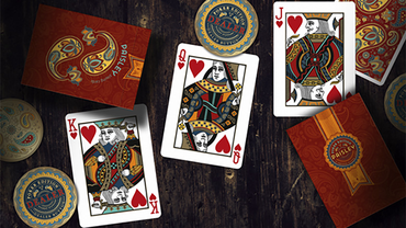 Paisley Poker Red Playing Cards by by Dutch Card House Company