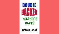 Magnetic Cards (2 pack/Red) by Chazpro Magic. - Trick