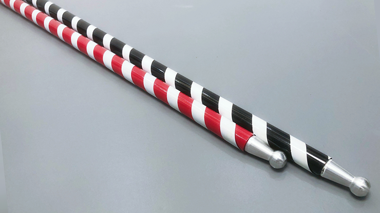 The Ultra Cane (Appearing / Metal) Black / White Stripe by Bond Lee - Trick