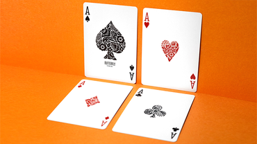 Butterfly Worker Marked Playing Cards (Orange) by Ondrej Psenicka