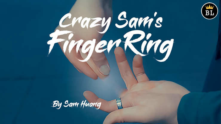 Hanson Chien Presents Crazy Sam's Finger Ring BLACK / SMALL (Gimmick and Online Instructions) by Sam Huang - Trick