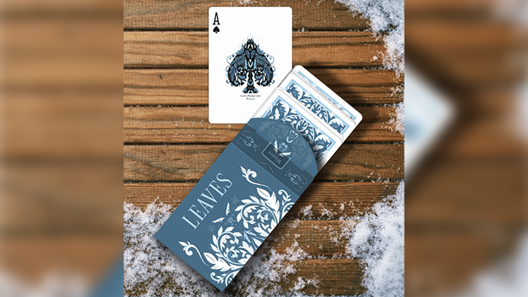 Leaves Winter (Blue) Playing Cards by Dutch Card House Company