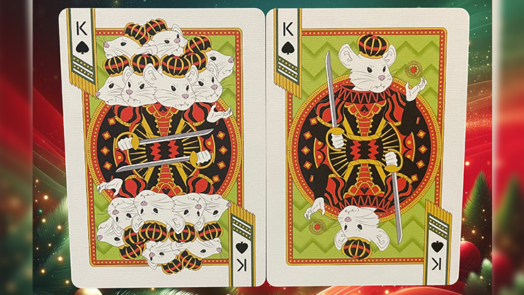 Bicycle Nutcracker (Green Gilded) Playing Cards