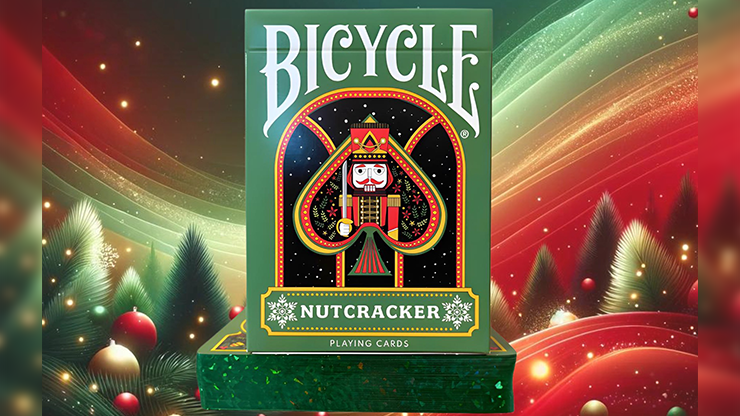 Bicycle Nutcracker (Green Gilded) Playing Cards