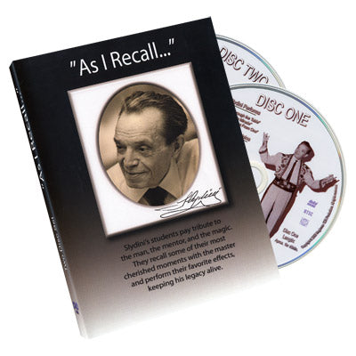 As I Recall (2 DVD Set) - Tony Slydini - Magicbox