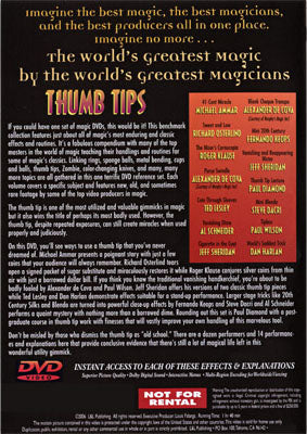 World's Greatest Magic: Thumbtips - DVD
