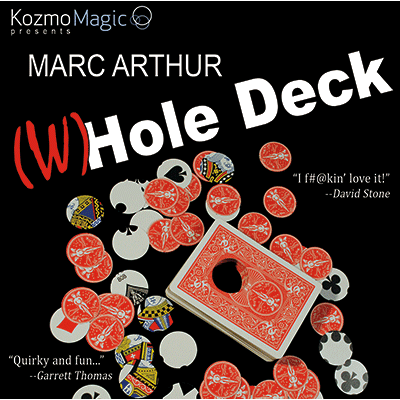 The (W)Hole Deck Red (Gimmicks and Online Instructions) by Marc Arthur and Kozmomagic - Trick